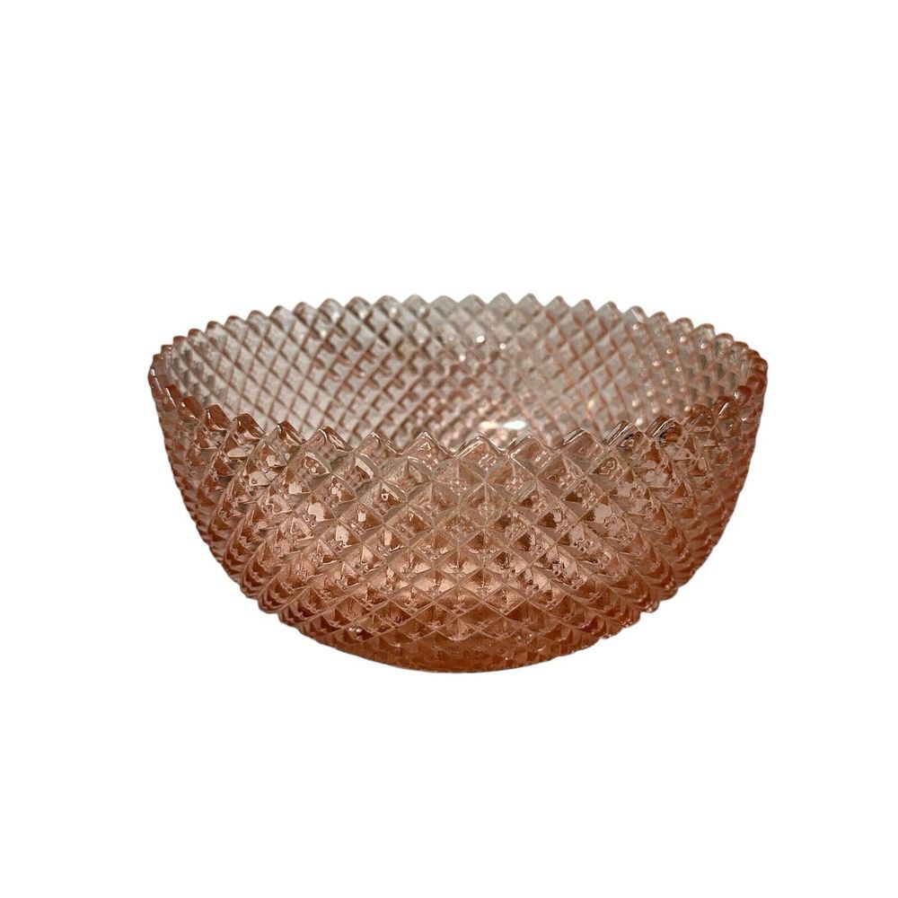 Vintage 1930s Anchor Hocking Miss America Pink Depression Glass Fruit Bowl